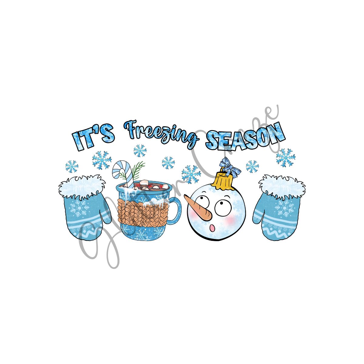 Blue Winter UV DTF Decals 13 Designs to choose from