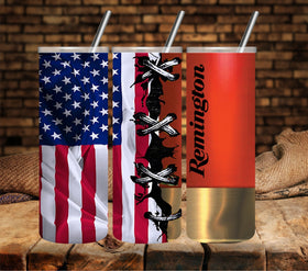 Flag and Shell vinyl tumbler wraps