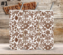 Brown Floral Tool UV DTF Tumbler wrap 10 Designs