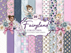 Fairyland Collection Vinyl collection- 12x12 vinyl sheets-20 designs available
