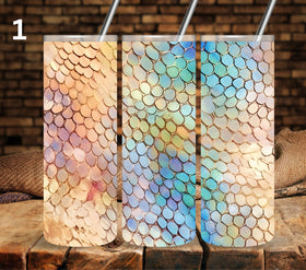 Ombre scales #1 vinyl tumbler wraps