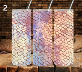 Ombre scales #2 vinyl tumbler wraps (