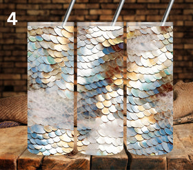 Ombre scales #4 vinyl tumbler wraps