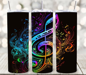 Music Note Tumbler wraps- 11 Designs