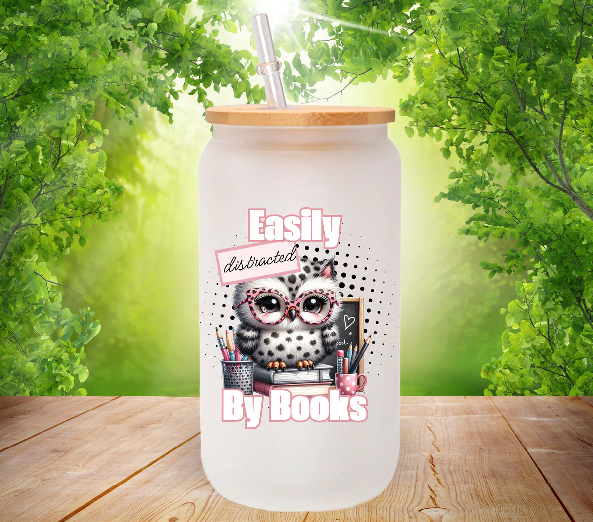 Easily Distracted by books UV DTF Decals