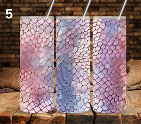 Ombre scales #5 vinyl tumbler wraps
