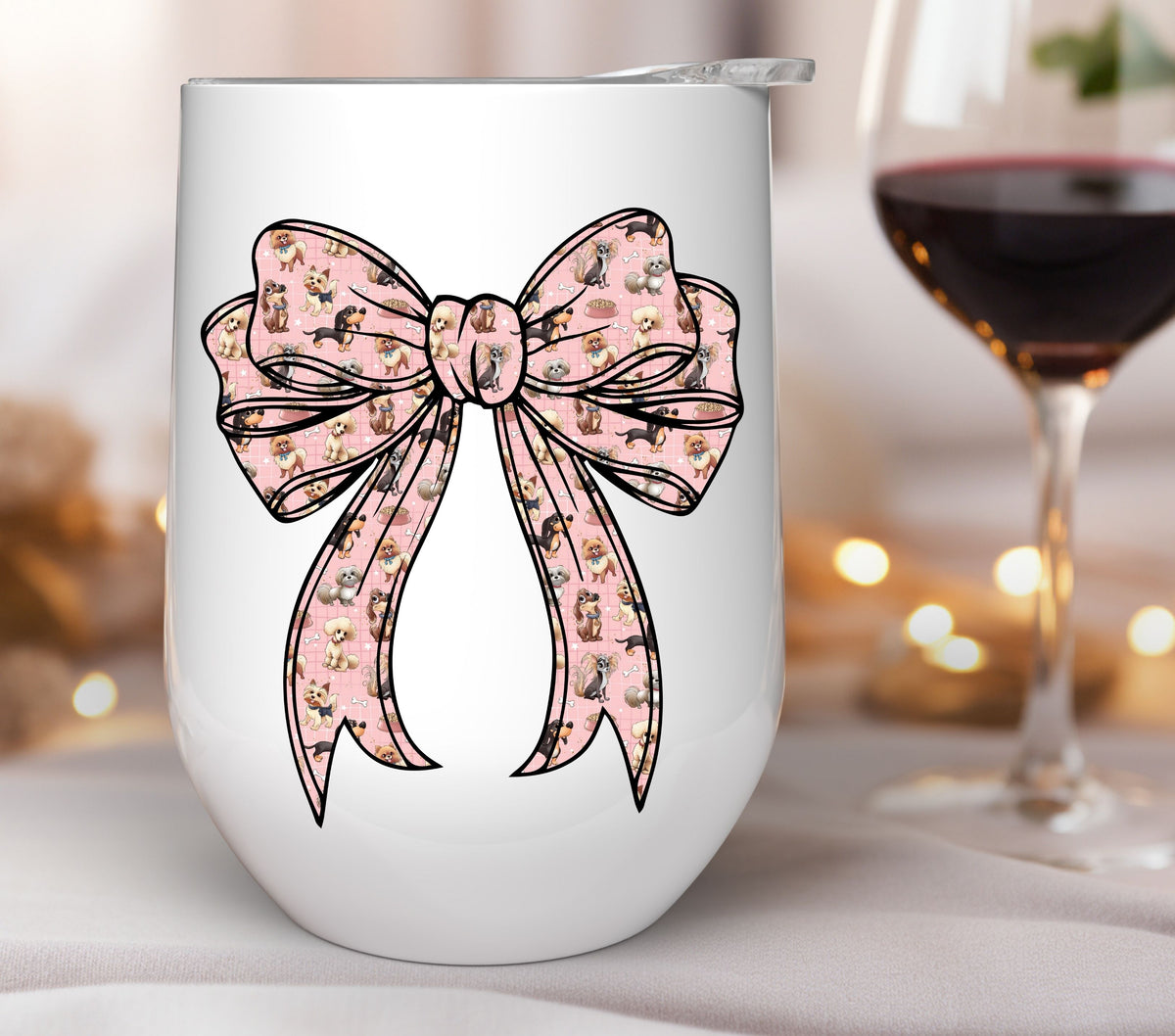 Cute Dog Coquette Bow Collection UV DTF Decals- 12 Colors