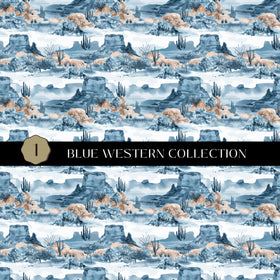 Blue Western Vinyl collection- 12x12 vinyl sheets-16 designs available