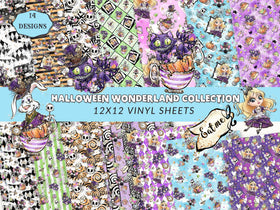 Halloween Wonderland Vinyl collection- 12x12 vinyl sheets-14 designs available