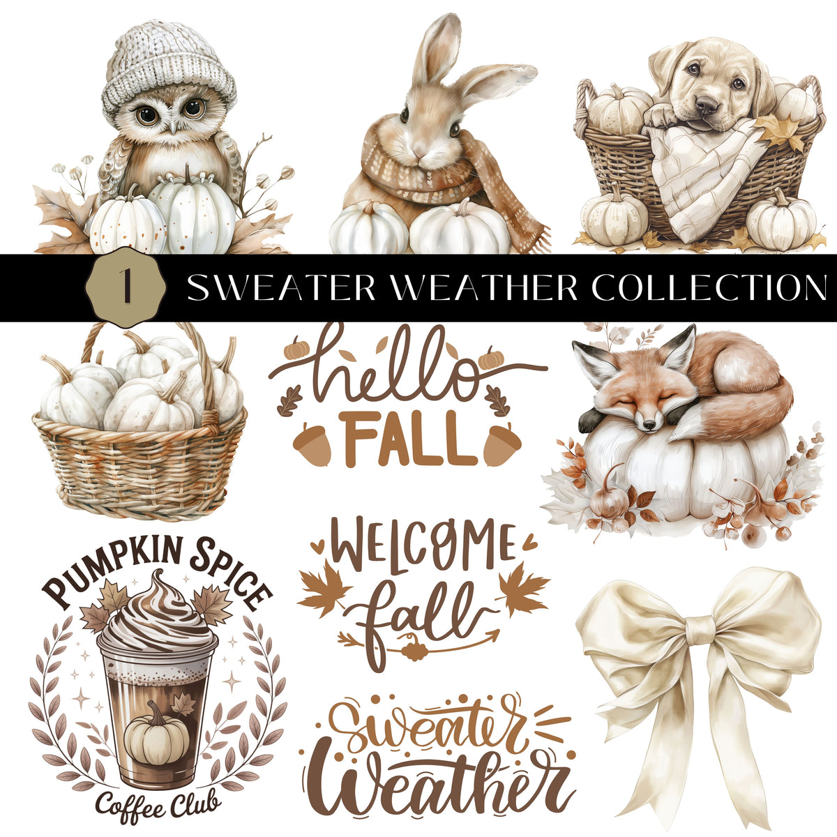 Sweater Weather Collection UV DTF Decal Sheets- 3 Designs