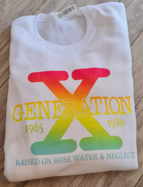 Gen X crew neck- large- bella sponge fleece