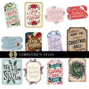 Christmas Tags UV DTF Decal Sheets 4 Designs