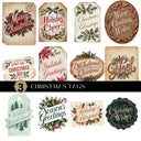 Christmas Tags UV DTF Decal Sheets 4 Designs