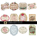 Christmas Tags UV DTF Decal Sheets 4 Designs