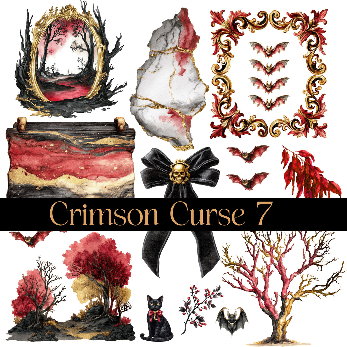 Crimson Curse Collection Decal sheets-8 styles