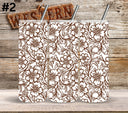 Brown Floral Tool UV DTF Tumbler wrap 10 Designs