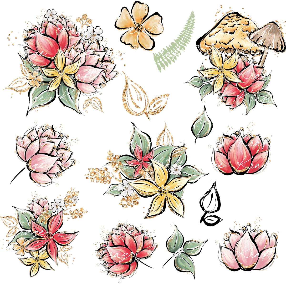 Cute Ladybugs UV DTF Decal Sheets-5 Design Options