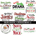 Sarcastic Christmas UV DTF Decal Sheets 3 Design sheets available