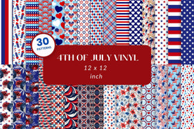 4th of July 12x12 vinyl sheets- 29 patterns