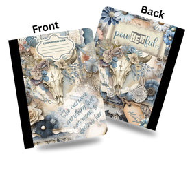 PowHERful vinyl composition notebook wrap