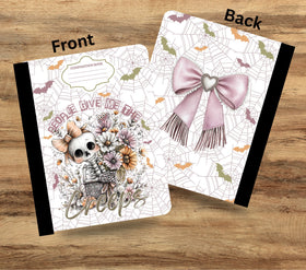 People give me the creeps floral vinyl composition notebook wrap
