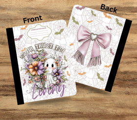 Never trust the living floral vinyl composition notebook wrap