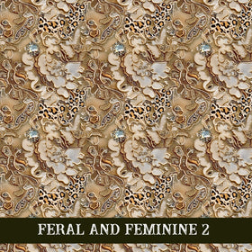 Feral and Feminine collection- 12x12 vinyl sheets 12 designs available