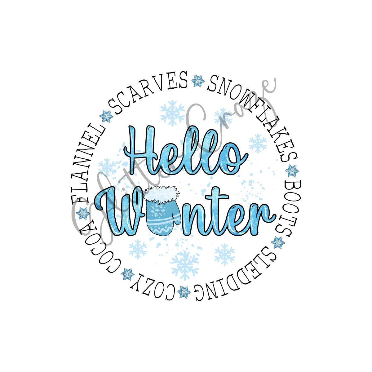 Blue Winter UV DTF Decals 13 Designs to choose from
