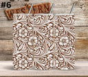 Brown Floral Tool UV DTF Tumbler wrap 10 Designs