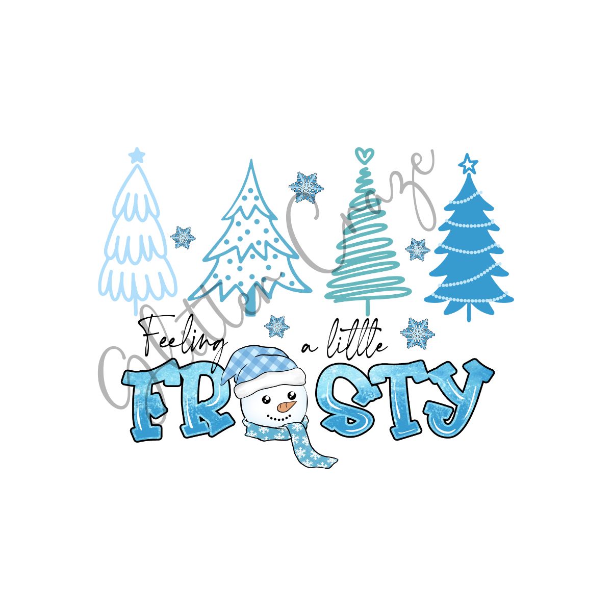Blue Winter UV DTF Decals 13 Designs to choose from