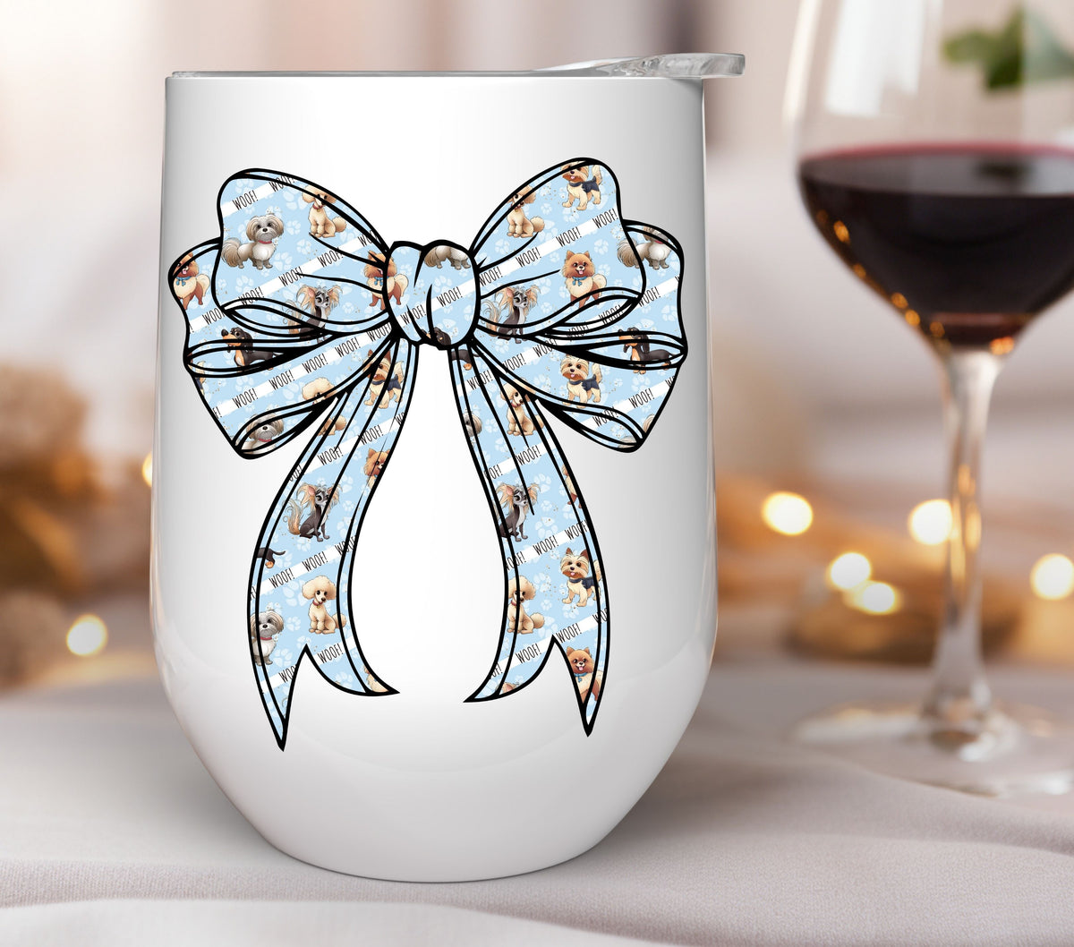 Cute Dog Coquette Bow Collection UV DTF Decals- 12 Colors