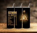 Zodiac Tumbler Wraps- 12 Designs