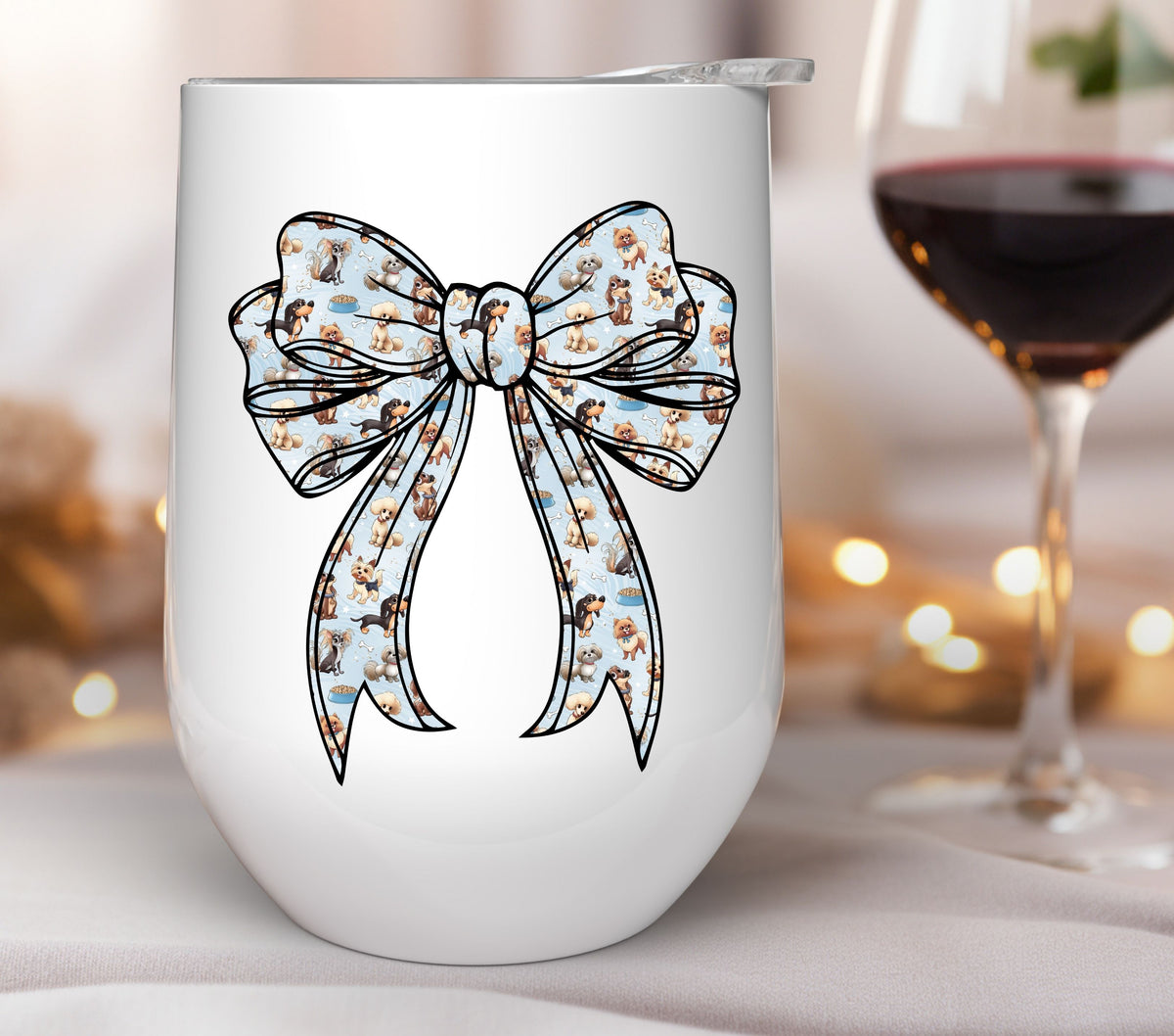 Cute Dog Coquette Bow Collection UV DTF Decals- 12 Colors