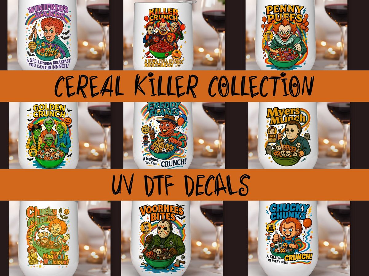 Cereal Killer Collection UV DTF Decals- 9 Designs