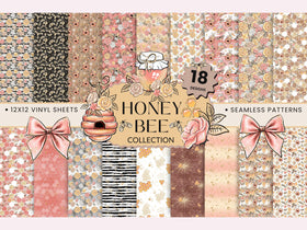 Honey Bee Vinyl collection- 12x12 vinyl sheets-18 designs available