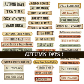 Autumn Days UV DTF Decal Sheets 2 Designs