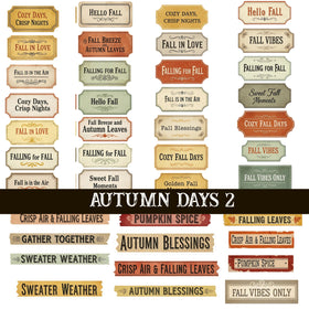 Autumn Days UV DTF Decal Sheets 2 Designs
