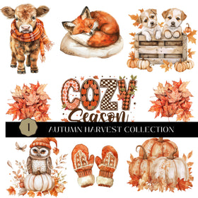 Autumn Harvest Collection UV DTF Decal Sheets- 3 Designs