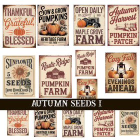 Autumn Seeds UV DTF Decal Sheets 2 Designs
