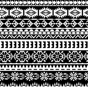 Aztec Borders white UV DTF Decal sheet