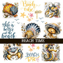 Beach Time UV DTF Decal Sheets