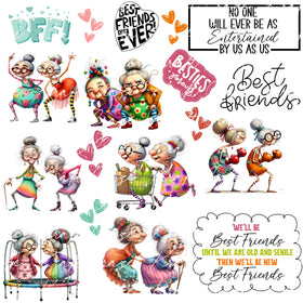 Best Friends UV DTF Decal sheet
