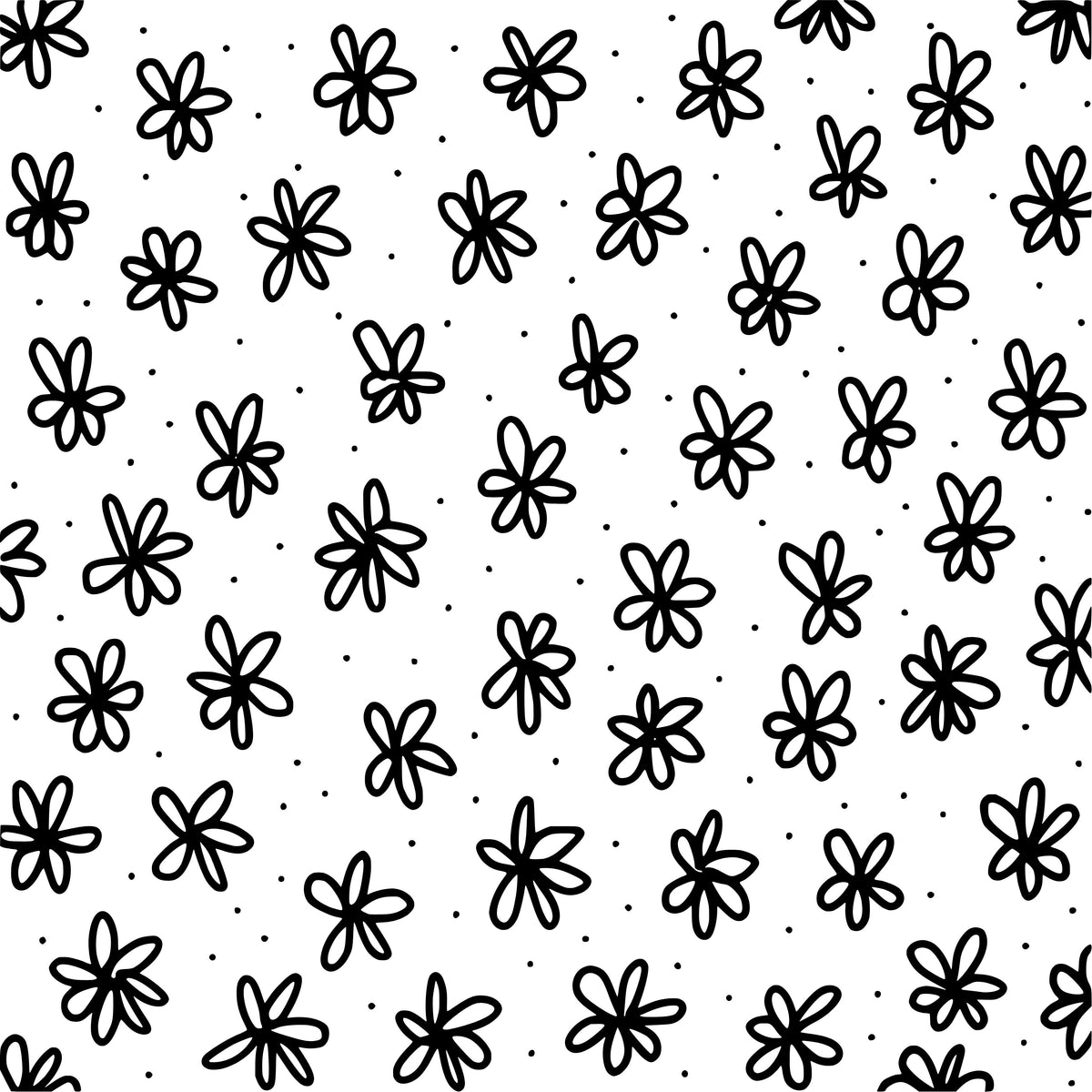 Doodle Flowers UV DTF Decal sheets- 10x10 sheet 10 color  options