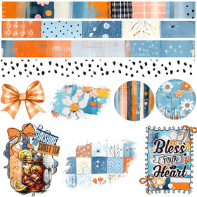 Bless your heart, Tumbler butt and Border sheet UV DTF