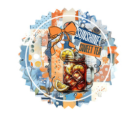 Sunshine and sweet tea Tumbler Butt UV DTF Decals 5 Sizes