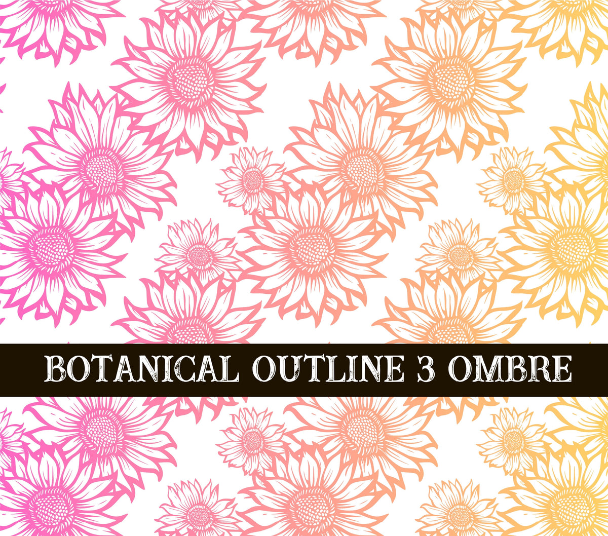 Botanical Outline #3 UV DTF Wrap 3 color options