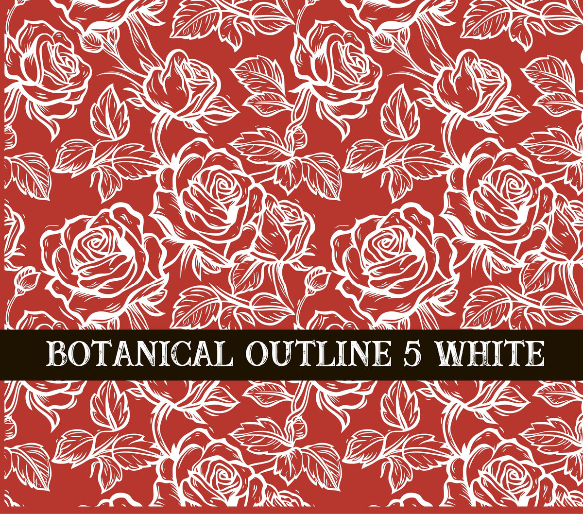 Botanical Outline #5 UV DTF Wrap 3 color options