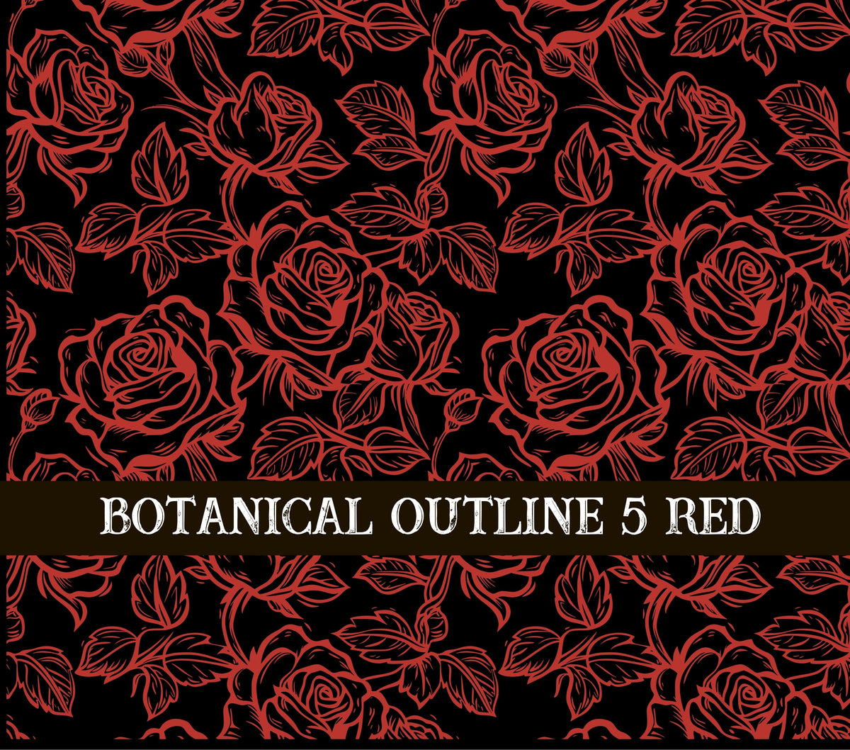 Botanical Outline #5 UV DTF Wrap 3 color options