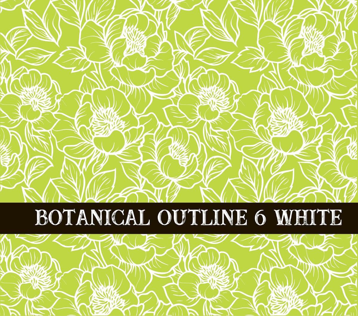 Botanical Outline #6 UV DTF Wrap 3 color options