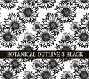 Botanical Outline #3 UV DTF Wrap 3 color options